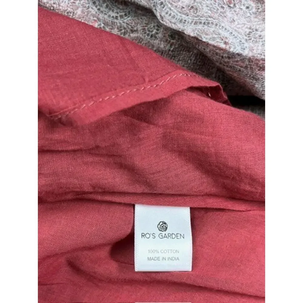 $255 Ro's Garden Percy Baltistan Ruffle Tiered Peasant Dress | Sz M, Pink - Picture 12 of 15